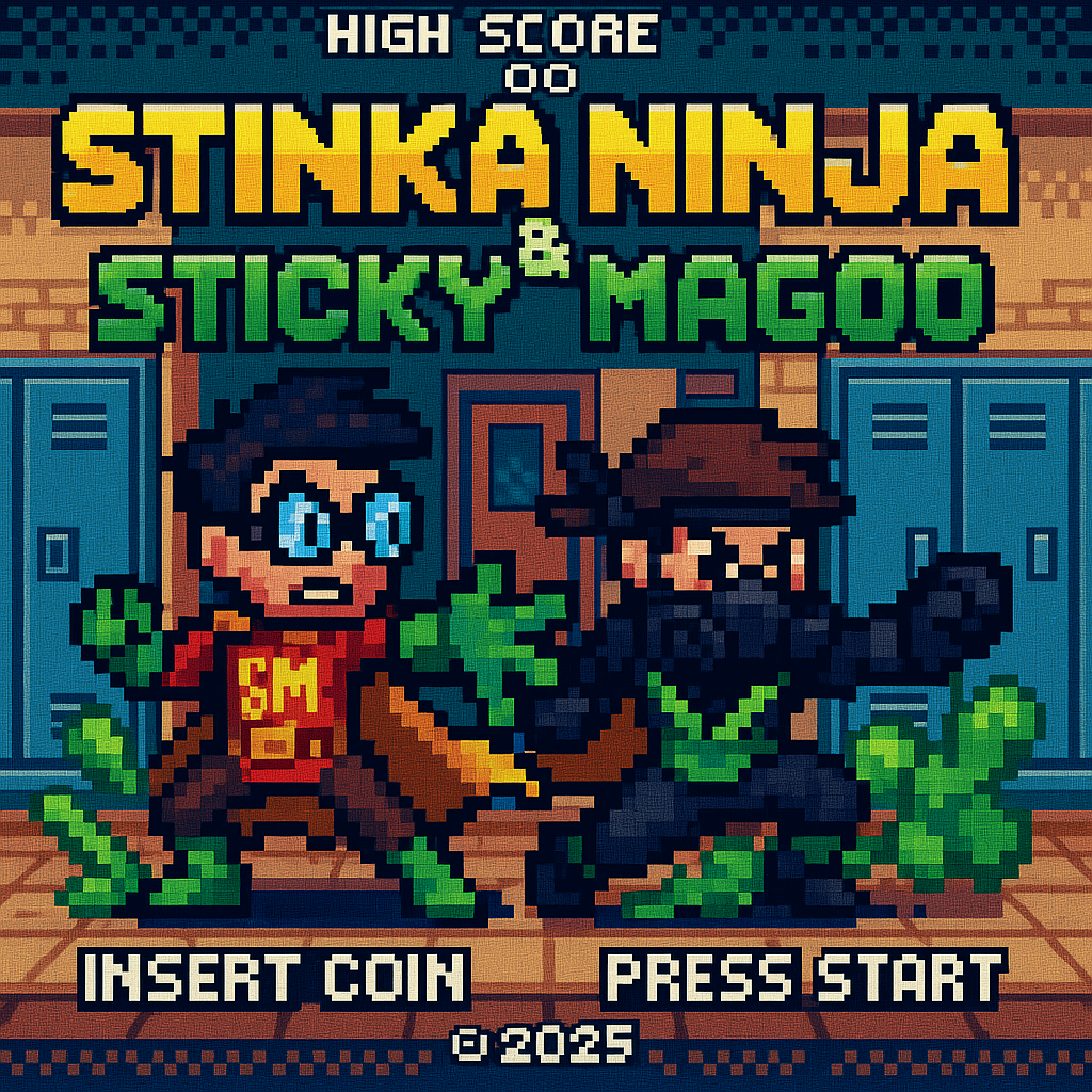 Stinka Ninja & Sticky Magoo Platform Game Screenshot